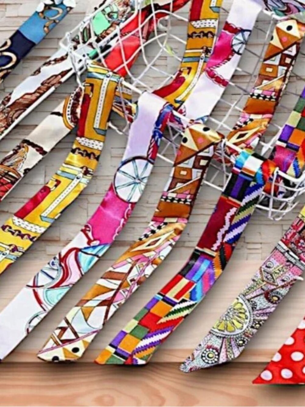 5 Pack of Assorted Colorful Bag Scarves! NEW